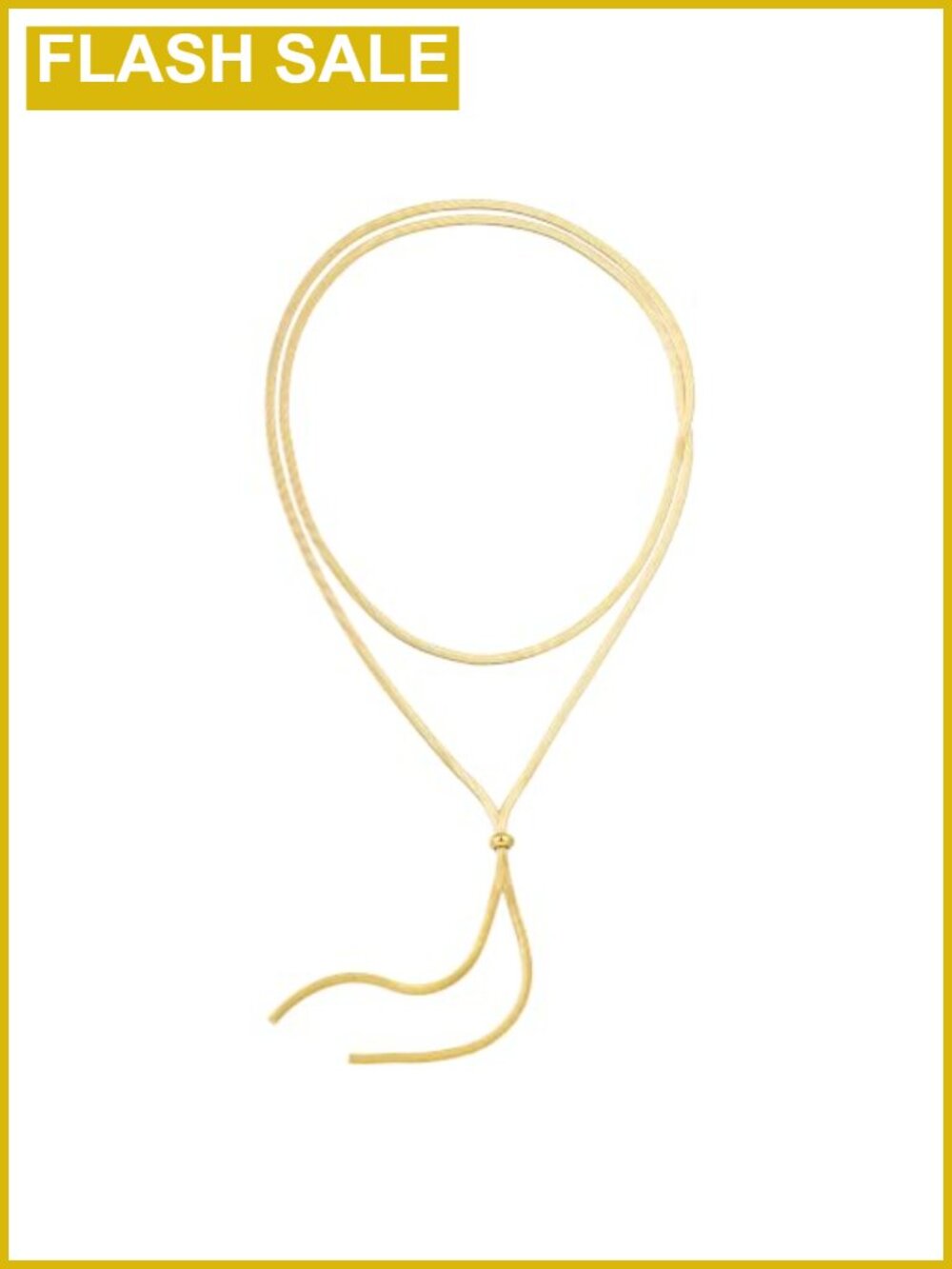 Gold Herringbone Lariat Y Necklace